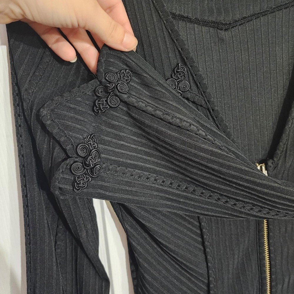 Black Vintage Gothic Zip Up Jacket - Picture 5 of 6